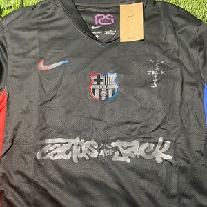 FC Barcelona X Travis Scott Cactus Jack Away Black Size L